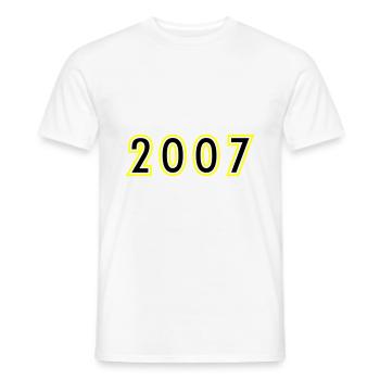 2007 Year Birthday - Men's T-Shirt - white - Front - AI Model Male 178 dark (178cm)