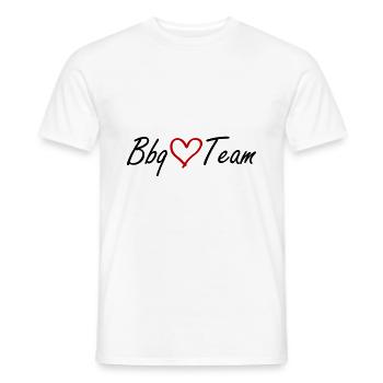 BBQ Grill Team Herz - Männer T-Shirt - Weiß - Vorne - AI Model Male 178 dark (178cm)