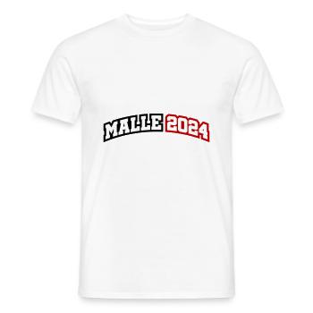 Malle 2024 Palme Mallorca - Männer T-Shirt - Weiß - Vorne - AI Model Male 178 dark (178cm)