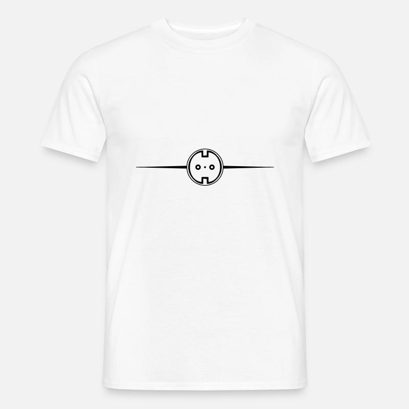 Steckdose Element Symbol - Männer T-Shirt - Weiß