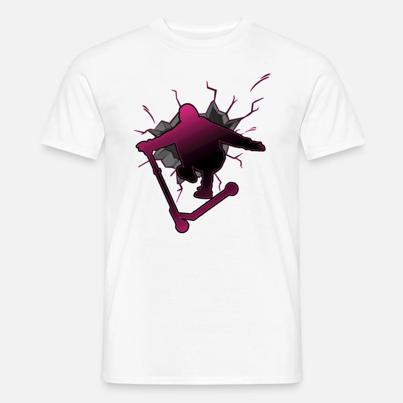 scooter roller stuntscooter e-scooter - Men’s T-shirt - white
