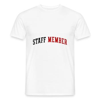 Membre du personnel - T-shirt homme - blanc - Devant - AI Model Male 178 dark (178cm)