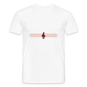 ligne de clé - T-shirt homme - blanc - Devant - AI Model Male 178 dark (178cm)