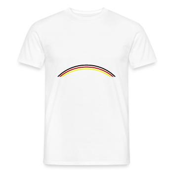 Deutschland Flagge Symbol Linie - Männer T-Shirt - Weiß - Vorne - AI Model Male 178 dark (178cm)