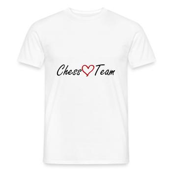 Chess Team Heart - Men's T-Shirt - white - Front - AI Model Male 178 dark (178cm)