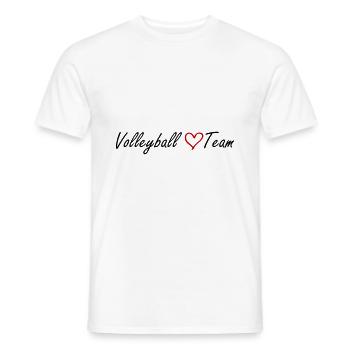 Volleyball Team Heart - Men's T-Shirt - white - Front - AI Model Male 178 dark (178cm)