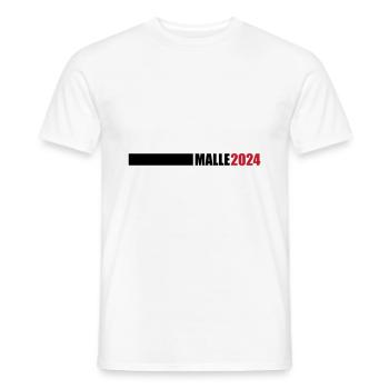 Malle 2024 Mallorca - Männer T-Shirt - Weiß - Vorne - AI Model Male 178 dark (178cm)