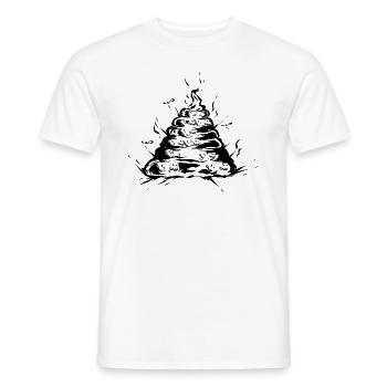 Toilet Toilet Shit Pile - Men's T-Shirt - white - Front - AI Model Male 178 dark (178cm)