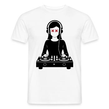DJ Turntables Party Frau - Männer T-Shirt - Weiß - Vorne - AI Model Male 178 dark (178cm)