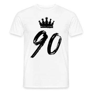 90 Number crown - Men's T-Shirt - white - Front - AI Model Male 178 dark (178cm)