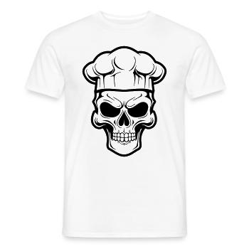 Chef Squelette - T-shirt homme - blanc - Devant - AI Model Male 178 dark (178cm)