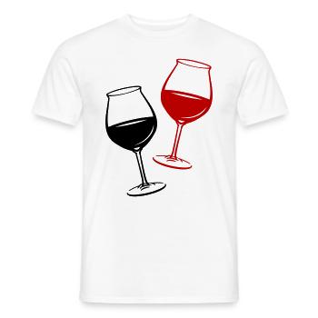Wine Symbol Glass - Men's T-Shirt - white - Front - AI Model Male 178 dark (178cm)