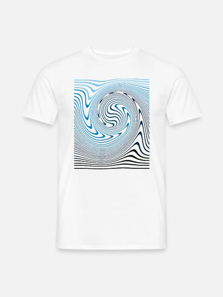 Wirbel Strudel Verwirrung optische Täuschung - Männer T-Shirt - Weiß