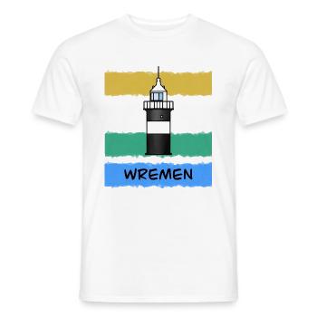 Leuchtturm kleiner Preuße Wremen - Männer T-Shirt - Weiß - Vorne - AI Model Male 178 dark (178cm)
