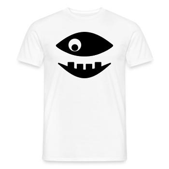 Fish shows teeth - Men's T-Shirt - white - Front - AI Model Male 178 dark (178cm)