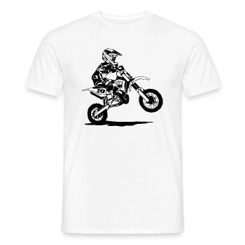 Kinder Motocross - KIDS MX - Männer T-Shirt - Weiß - Vorne - AI Model Male 178 dark (178cm)