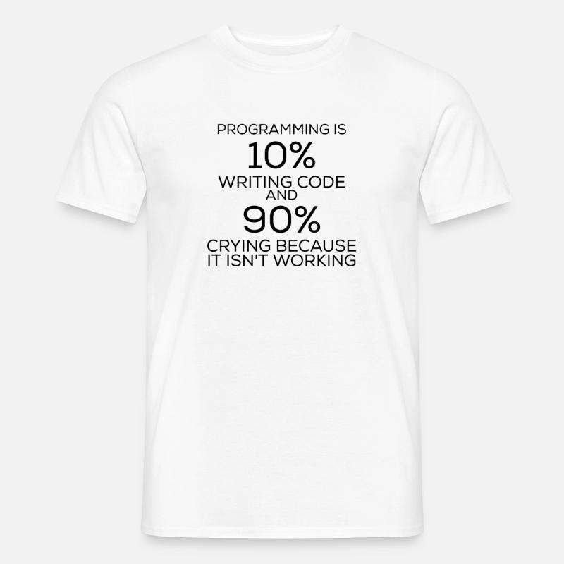 Programmation de programmation drôle d'énonciation - T-shirt homme - blanc