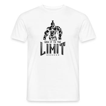 spartaner fitness spruch muskeln - Männer T-Shirt - Weiß - Vorne - AI Model Male 178 dark (178cm)