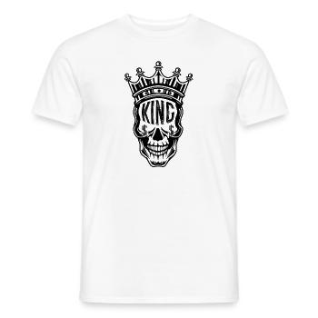 Couronne de crâne squelette roi - T-shirt homme - blanc - Devant - AI Model Male 178 dark (178cm)