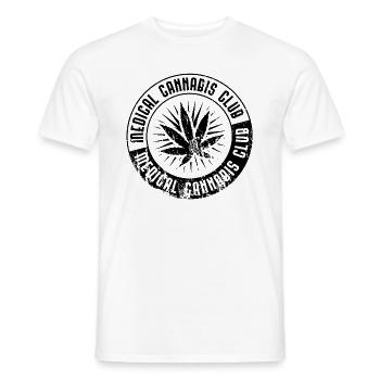 medizin rauchen weed hanf cannabis - Männer T-Shirt - Weiß - Vorne - AI Model Male 178 dark (178cm)