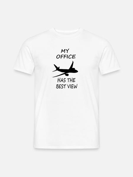 my office has the best view - Männer T-Shirt - Weiß