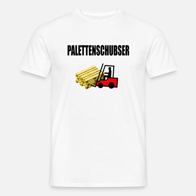 Palettenschubser - Männer T-Shirt - Weiß