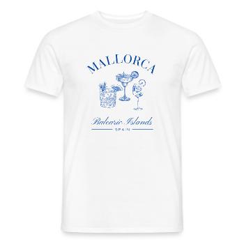 Majorque Île des Baléares Cocktail dînatoire - T-shirt homme - blanc - Devant - AI Model Male 178 dark (178cm)