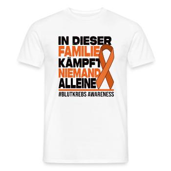 Niemand Kämpft Alleine Familie - Blutkrebs - Männer T-Shirt - Weiß - Vorne - AI Model Male 178 dark (178cm)
