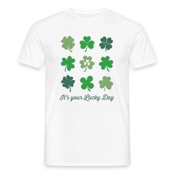 Es ist dein Glückstag - Männer T-Shirt - Weiß - Vorne - AI Model Male 178 dark (178cm)