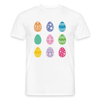 Easter Eggs - Men's T-Shirt - white - Front - AI Model Male 178 dark (178cm)