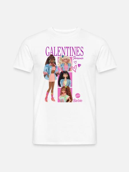 Barbie Galentines Design - Mænd T-shirt - hvid