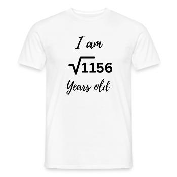 34 ans - Conception du numéro de déclaration d’anniversaire - T-shirt homme - blanc - Devant - AI Model Male 178 dark (178cm)
