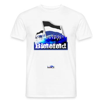Bielefeld - T-shirt homme - blanc - Devant - AI Model Male 178 dark (178cm)
