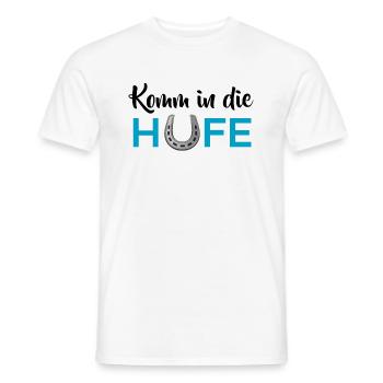 Komm in die Hufe - Männer T-Shirt - Weiß - Vorne - AI Model Male 178 dark (178cm)