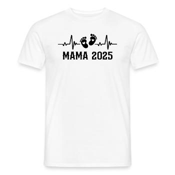Mom 2025 Frequency Heartbeat Of Mom To - Men's T-Shirt - white - Front - AI Model Male 178 dark (178cm)