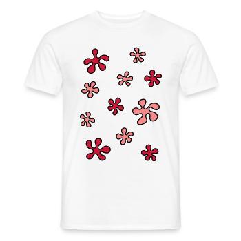 Blumen Flower Power - V3 - Männer T-Shirt - Weiß - Vorne - AI Model Male 178 dark (178cm)