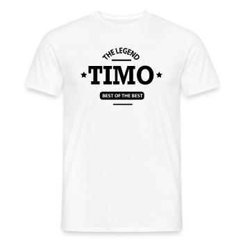 timo - Männer T-Shirt - Weiß - Vorne - AI Model Male 178 dark (178cm)
