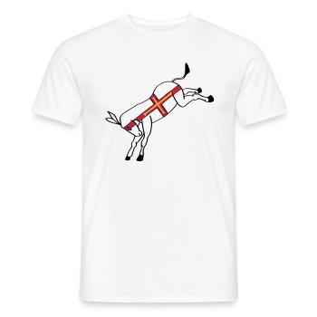 guernseydonkey - Männer T-Shirt - Weiß - Vorne - AI Model Male 178 dark (178cm)