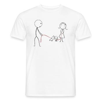 Lustige Bild mit Hund Liebe Geschenk - Männer T-Shirt - Weiß - Vorne - AI Model Male 178 dark (178cm)