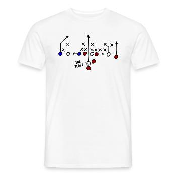 American Football Move USA Running Back - Men's T-Shirt - white - Front - AI Model Male 178 dark (178cm)