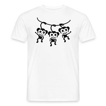 Affenschaukel - Männer T-Shirt - Weiß - Vorne - AI Model Male 178 dark (178cm)
