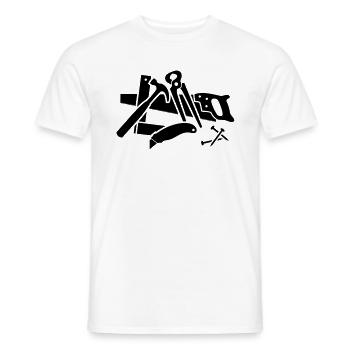 Tool craftsman DIY hammer saw pliers - Men's T-Shirt - white - Front - AI Model Male 178 dark (178cm)