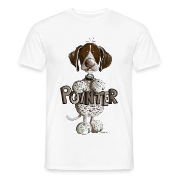 Happy German Shorthaired Pointer - Men's T-Shirt - white - Front - AI Model Male 178 dark (178cm)