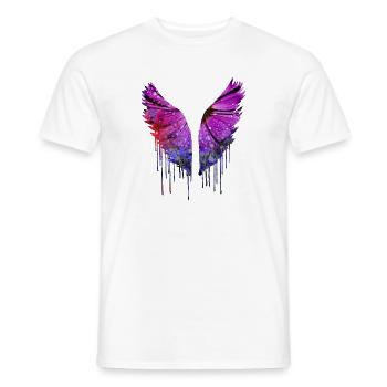 angelwings,wings,watercolor,colorful,angel wings,flower - Men's T-Shirt - white - Front - AI Model Male 178 dark (178cm)