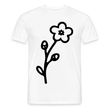 Flower 3 - Men's T-Shirt - white - Front - AI Model Male 178 dark (178cm)