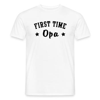 FIRST TIME Opa - Men's T-Shirt - white - Front - AI Model Male 178 dark (178cm)