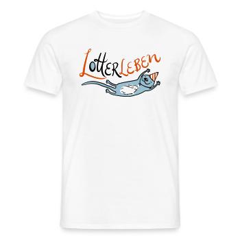 Lotterleben Zwo T-Shirts - Men's T-Shirt - white - Front - AI Model Male 178 dark (178cm)