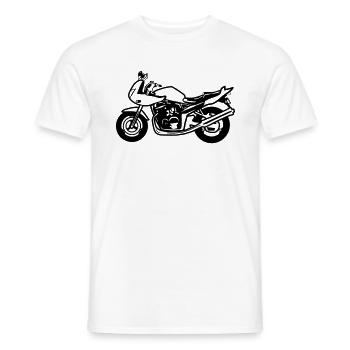 motorcycle sport tourer Naked Bike - Men's T-Shirt - white - Front - AI Model Male 178 dark (178cm)