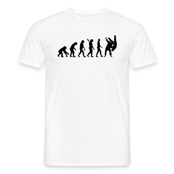 Evolution Judo - Men's T-Shirt - white - Front - AI Model Male 178 dark (178cm)