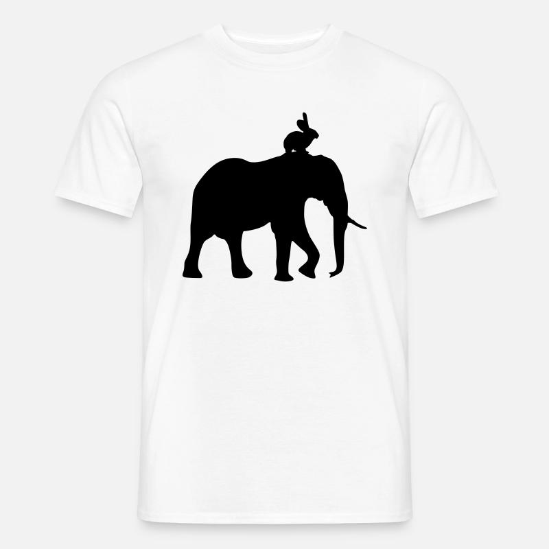 rabbit elephant - Men's T-Shirt - white